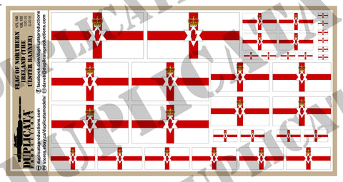 Flag of Northern Ireland (The Ulster Banner) - 1/72, 1/48, 1/35, 1/32 Scales - Duplicata Productions