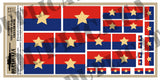 Viet Cong Alternate Flag #2, Vietnam War - 1/72, 1/48, 1/35, 1/32 Scales - Duplicata Productions