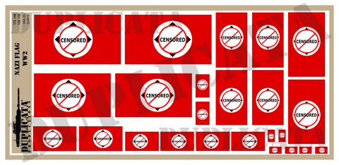 Nazi Germany Flag - WW2 - 1/72, 1/48, 1/35, 1/32 Scales - Duplicata Productions