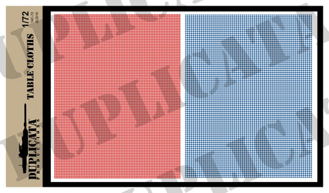 Tablecloths - 1/72 Scale - Duplicata Productions