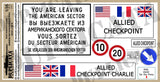 West German/Allied Berlin Wall/Border/Checkpoint Signs -1/35 Scale (3 sheets) - Duplicata Productions