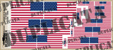 American Flag - 45 Stars (1896 to 1908) - 1/72, 1/48, 1/35, 1/32 Scales