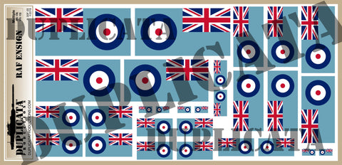 British RAF Ensign Flag - 1/72, 1/48, 1/35, 1/32 Scales - Duplicata Productions