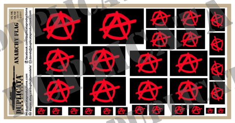 Anarchy Flag - 1/72, 1/48, 1/35, 1/32 Scales - Duplicata Productions