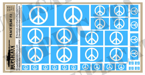 Peace Flag #2 - 1/72, 1/48, 1/35, 1/32 Scales - Duplicata Productions