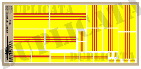South Vietnamese Flag - 1/72, 1/48, 1/35, 1/32 Scales - Duplicata Productions