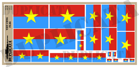 Viet Cong Flag - 1/72, 1/48, 1/35, 1/32 Scales - Duplicata Productions