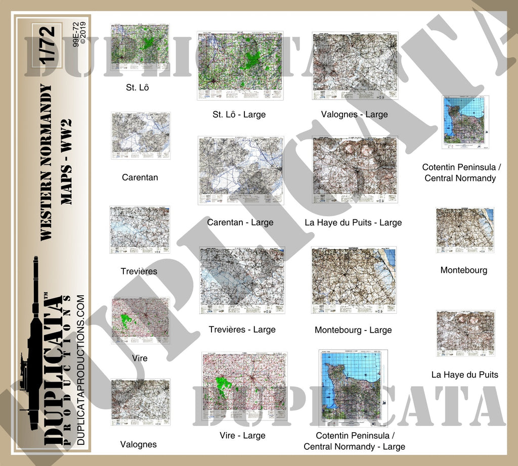 Diorama - Allied Maps, Western Normandy, France - WW2 - 1/72 Scale