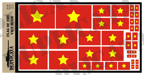 Viet Minh Flag - 1/72, 1/48, 1/35, 1/32 Scales - Duplicata Productions