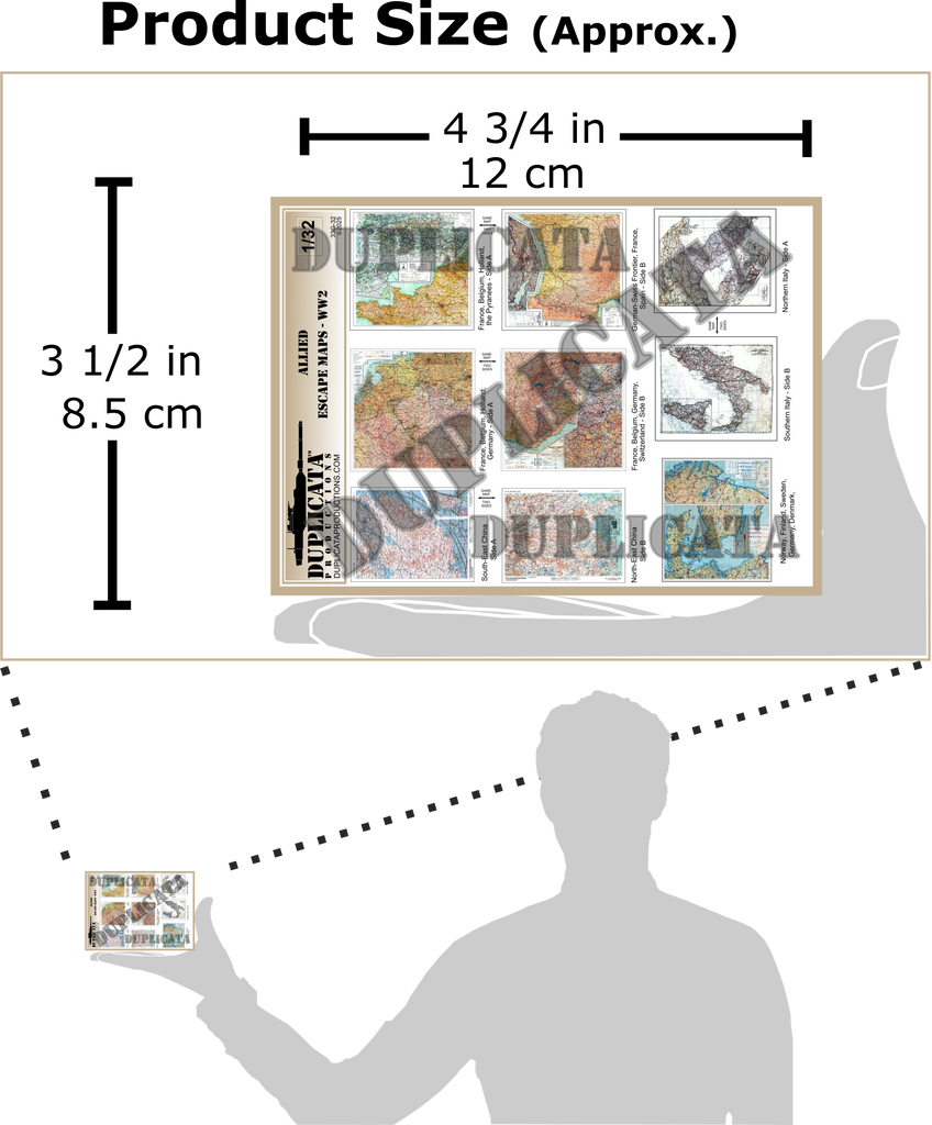 Diorama Accessory - Allied Aviator Escape Maps - 1/32 Scale – Duplicata ...