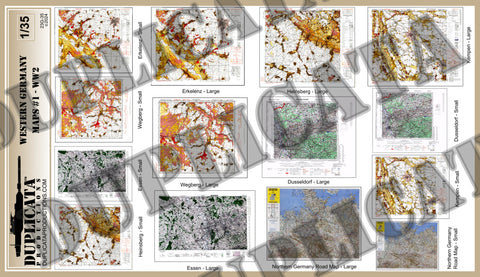 Allied Maps - Western Germany #1, WW2 - 1/35 Scale