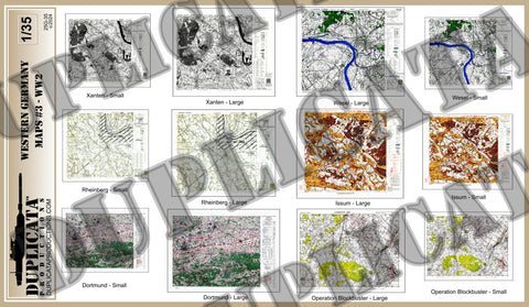 Allied Maps - Western Germany #3, WW2 - 1/35 Scale