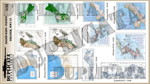 Allied Maps - Pacific Theater, WW2 #2 - 1/35 Scale