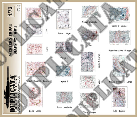 Allied Maps - Western Front #2, WW1 - 1/72 Scale