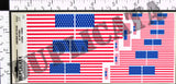 American Flag - 45 Stars (1896 to 1908) - 1/72, 1/48, 1/35, 1/32 Scales