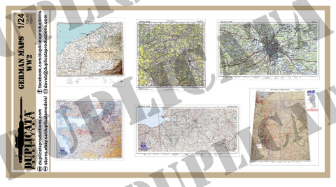 German Maps - WW2 - 1/24 Scale - Duplicata Productions