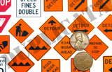 Road/Highway Construction Signs - 1/35 Scale - Duplicata Productions