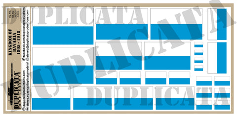 Flag of the Kingdom of Bavaria (1805-1918) - 1/72, 1/48, 1/35, 1/32 Scales - Duplicata Productions