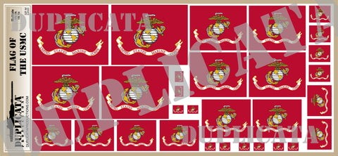 Flag of The United States Marine Corps (USMC) - 1/72, 1/48, 1/35, 1/32 Scales - Duplicata Productions