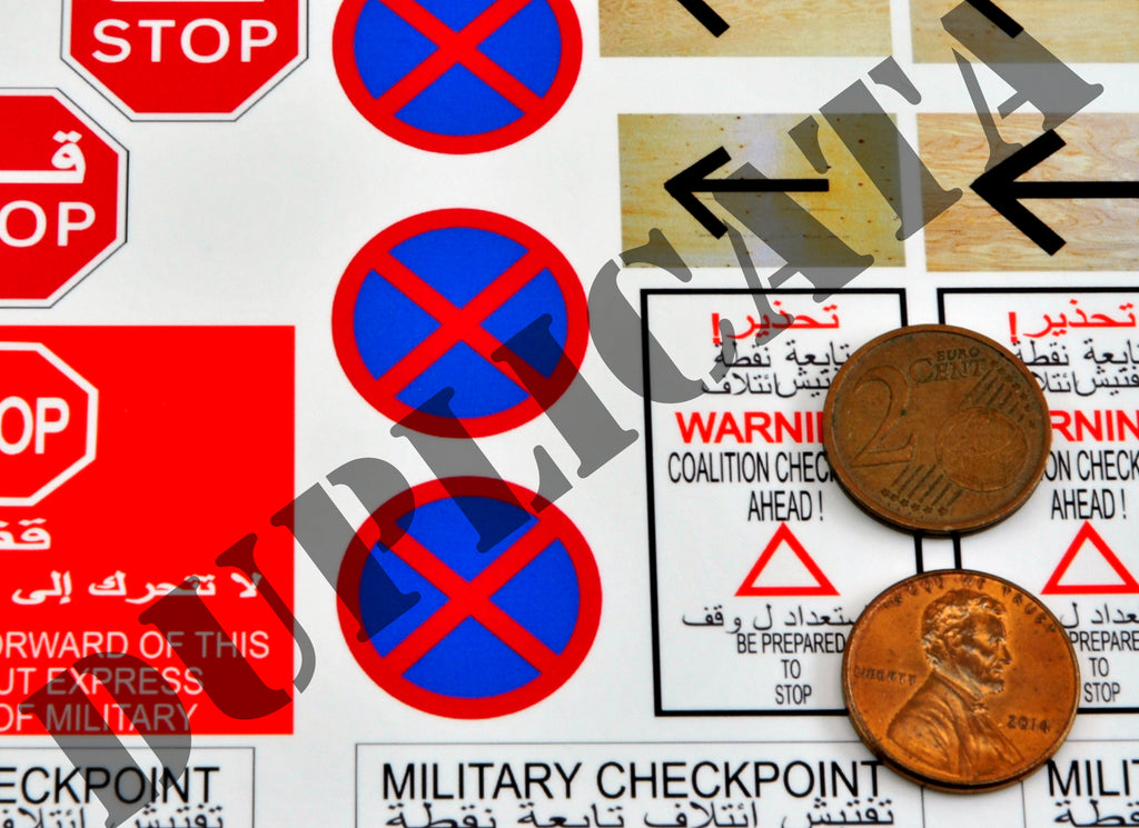 Diorama Accessory - Checkpoint Signs - Iraq War - 1/35 Scale ...