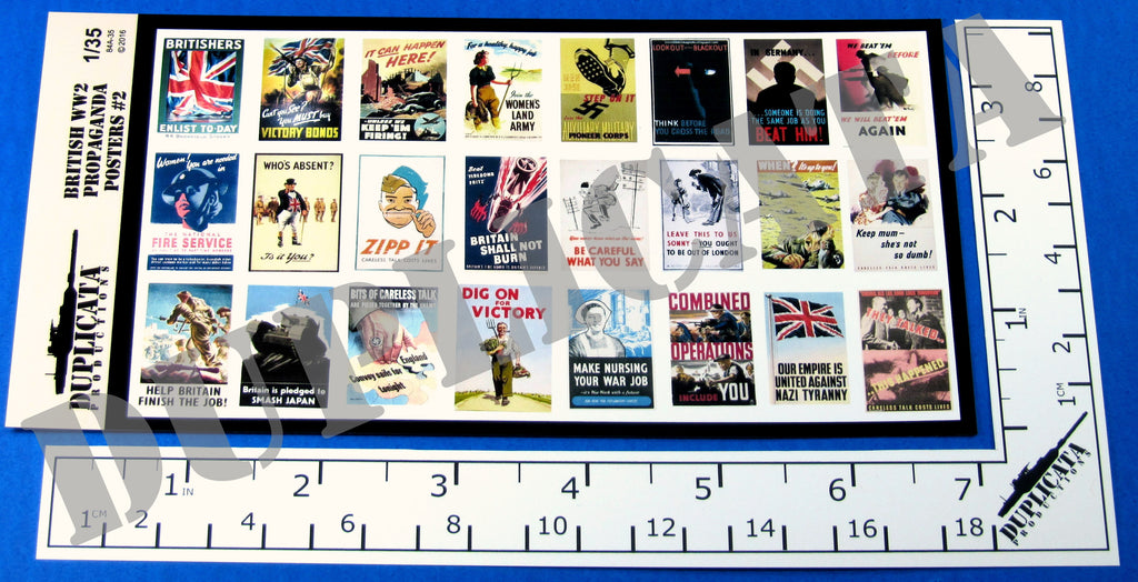 Diorama Accessory - British WW2 Propaganda Posters #2 - 1/35 Scale ...