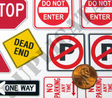 U.S. City Traffic Signs - 1/24 Scale (2 sheets) - Duplicata Productions